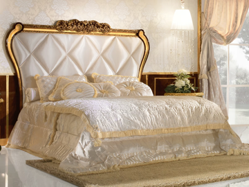 GRAND ROYAL - Double bed with upholstered headboard by A.R. Arredamenti - view 2